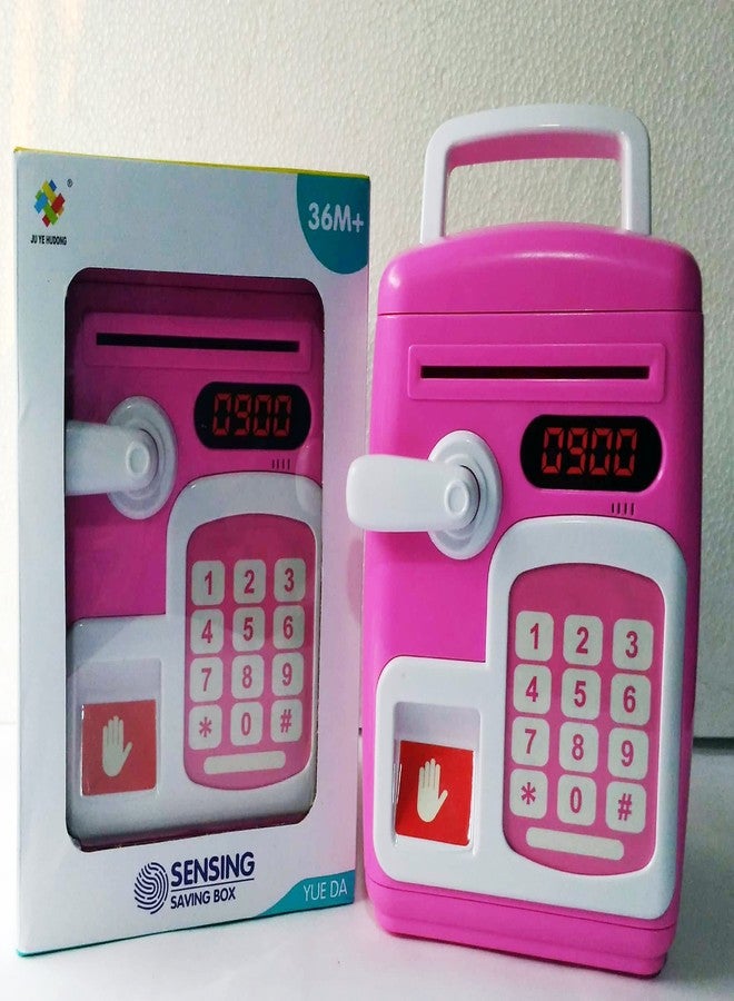 KITIKITTZ KITI KITS Fingerprint Sensing Money Saving Bank with Double Protected Password & Fingerprint Sensor Toy(HCCD Enterprise) (Pink) - Image 1